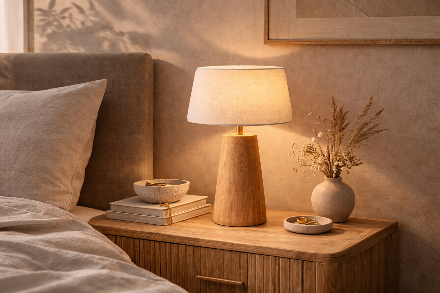 Guide pour choisir une lampe de chevet en bois naturel Image