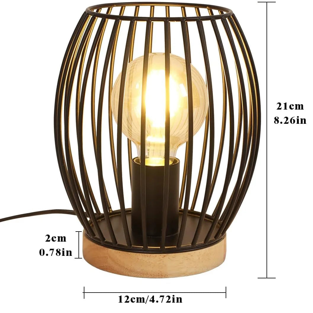 Lampe de Chevet Industriel Noir