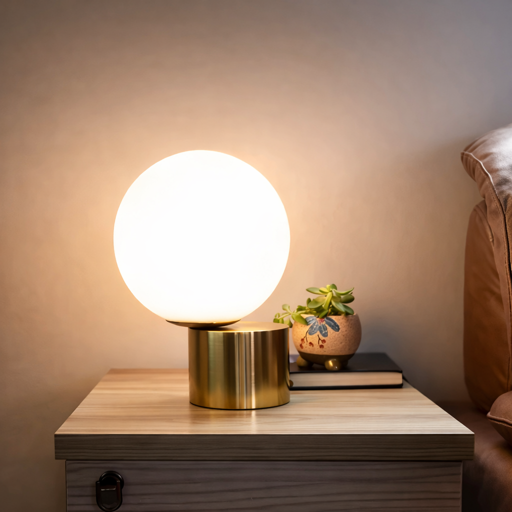 Lampe de Chevet Boule en Verre