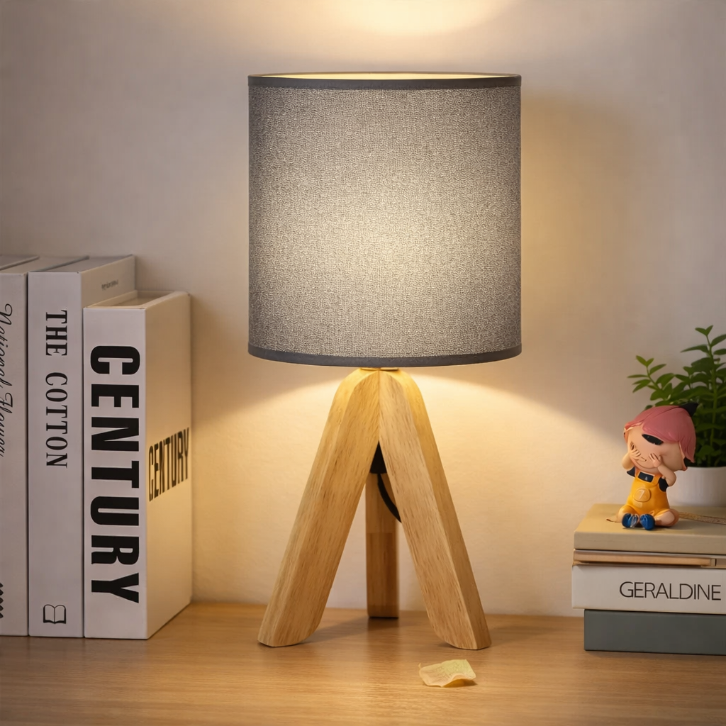 Lampe Trépied Bois