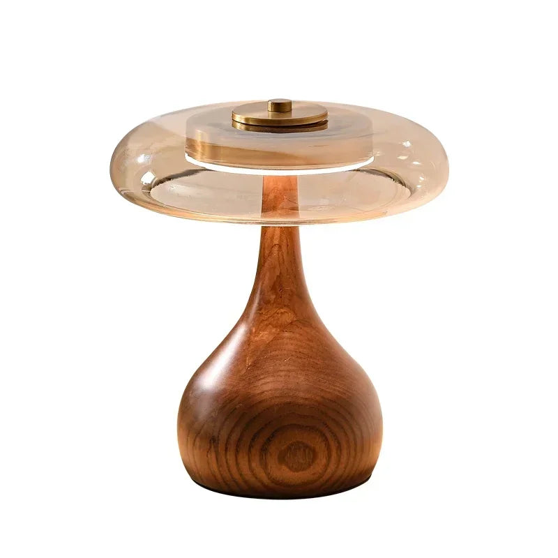 Lampe de Chevet Pied en Bois