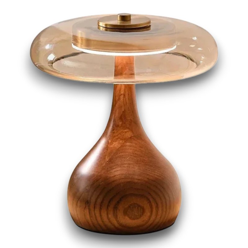 Lampe de Chevet Pied en Bois — vue arrière