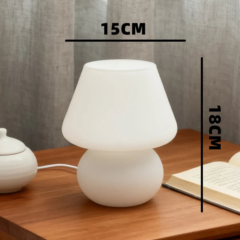 Lampe Champignon en Verre