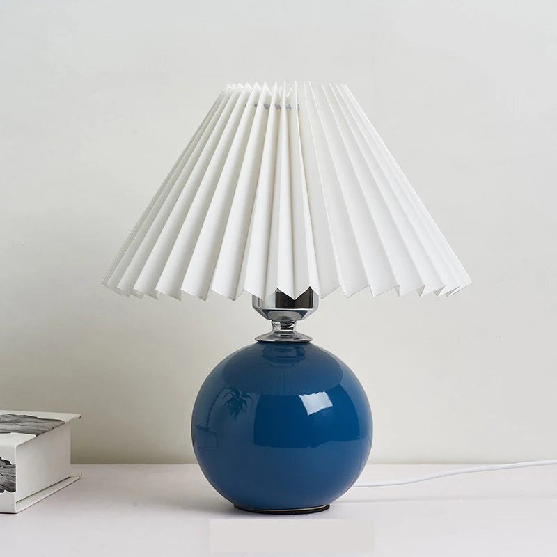 Lampe de Chevet Abat Jour Plissé