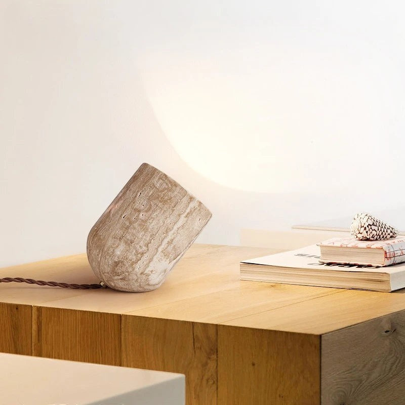 Travertin Lampe
