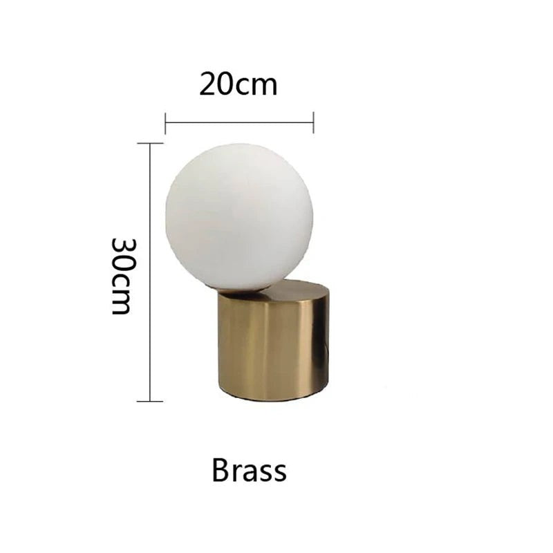 Lampe de Chevet Boule en Verre