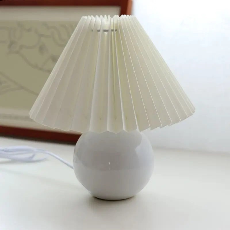 Lampe de Chevet Abat Jour Plissé
