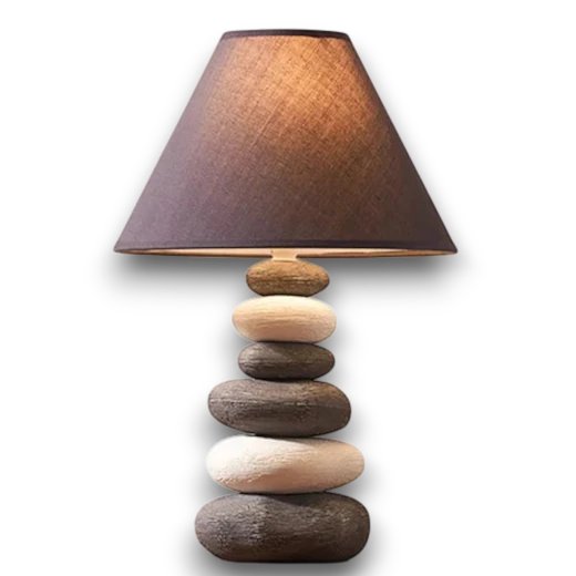 Lampe de Chevet en Pierre — fond blanc