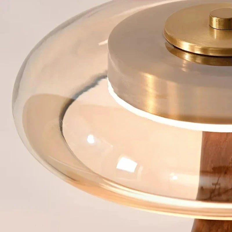 Lampe de Chevet Pied en Bois