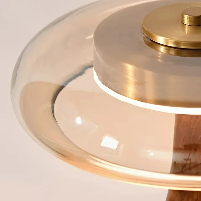 Lampe de Chevet Pied en Bois