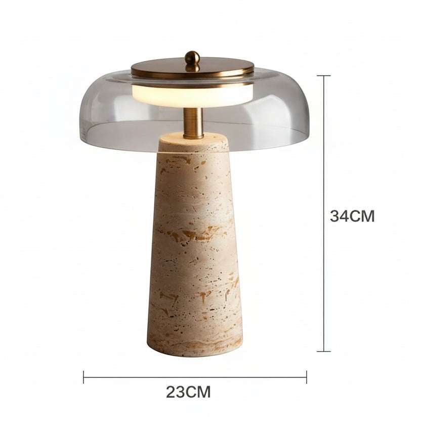 Lampe en Travertin