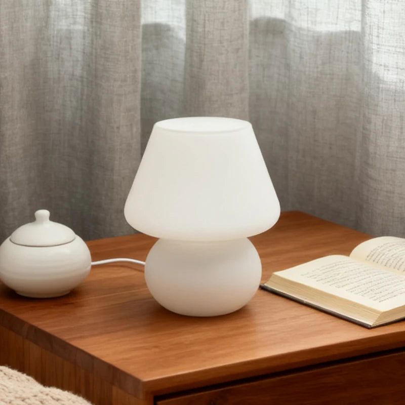 Lampe Champignon en Verre