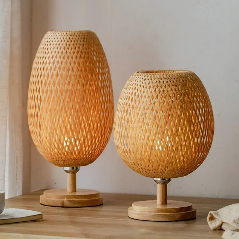 Lampe de Chevet en Rotin