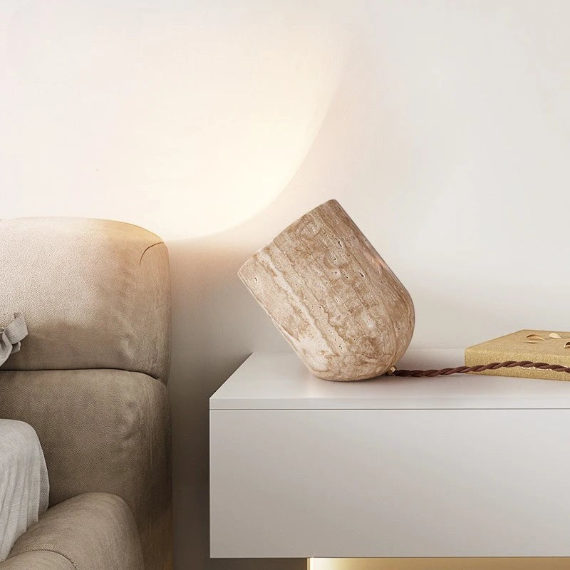 Travertin Lampe