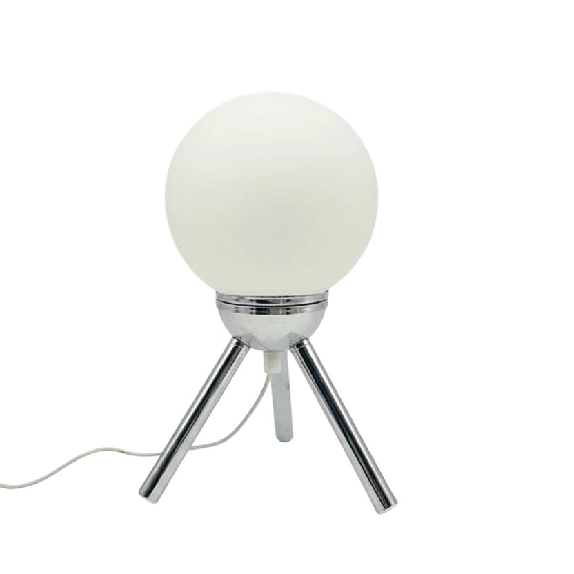 Lampe de Chevet Boule Verre — ambiance chambre