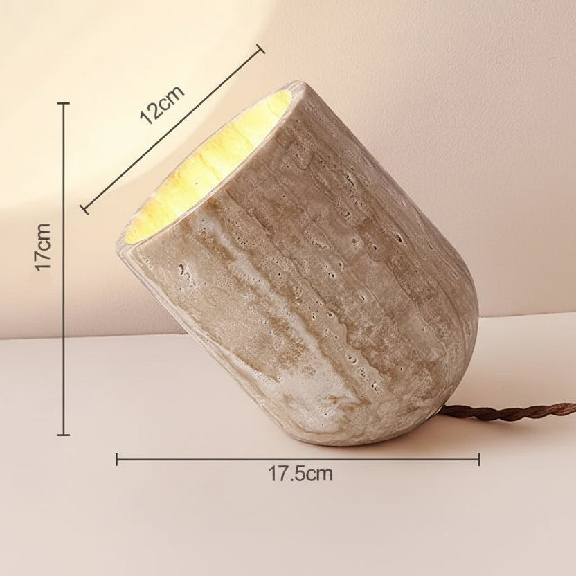 Travertin Lampe
