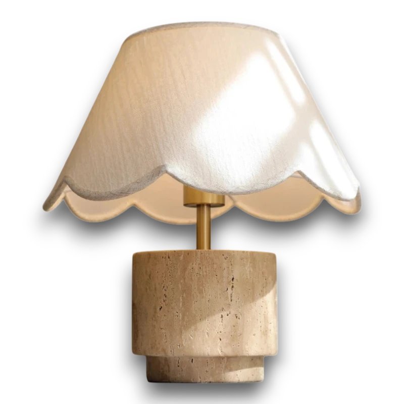 Lampe de Chevet en Travertin — fond blanc