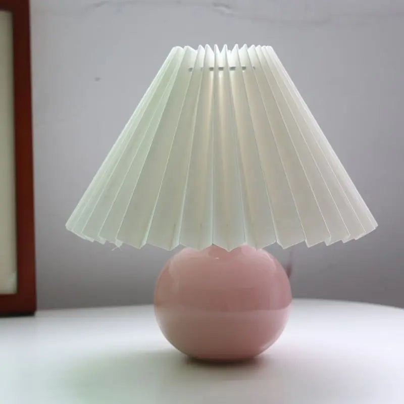 Lampe de Chevet Abat Jour Plissé
