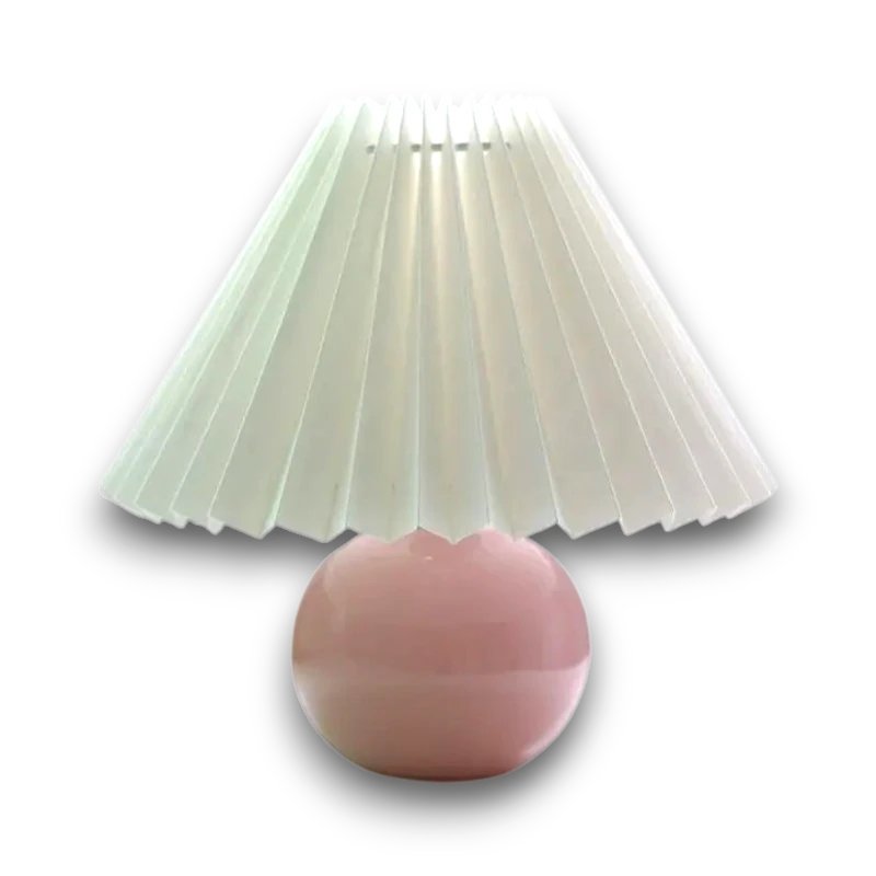 Lampe de Chevet Abat Jour Plissé — fond blanc
