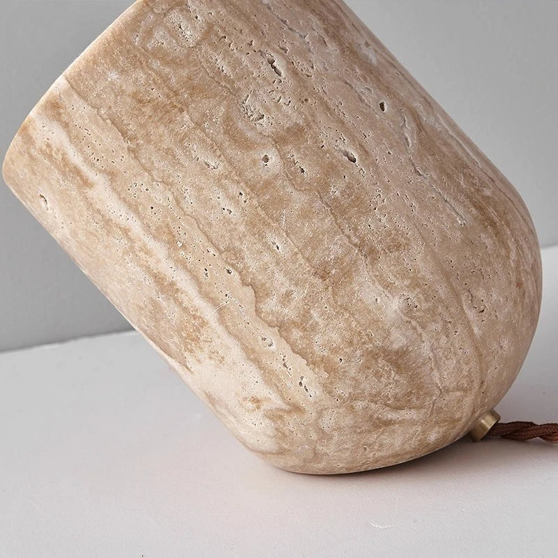 Travertin Lampe