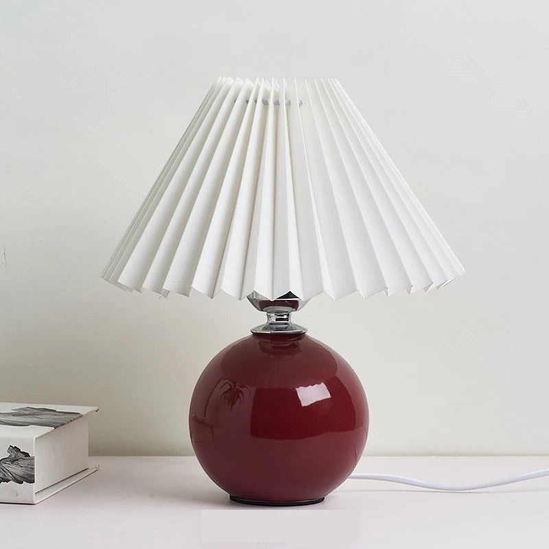 Lampe de Chevet Abat Jour Plissé