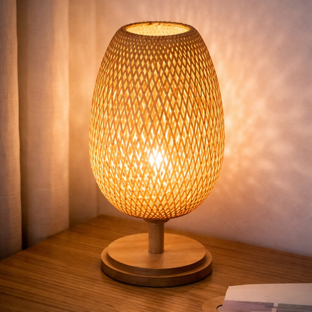 Lampe de Chevet en Rotin