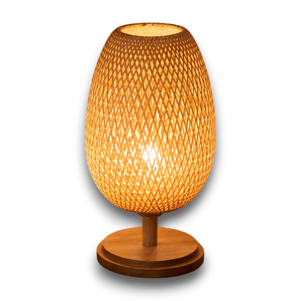 Lampe de Chevet en Rotin