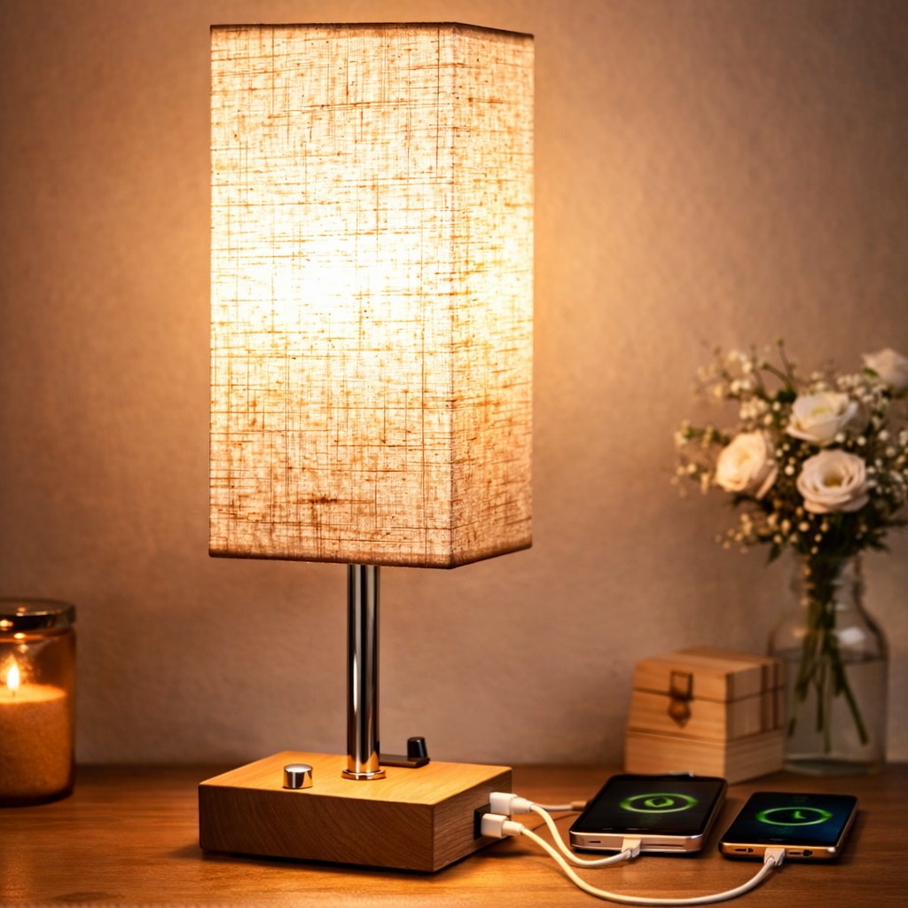 Lampe de Chevet Tactile Chargeur