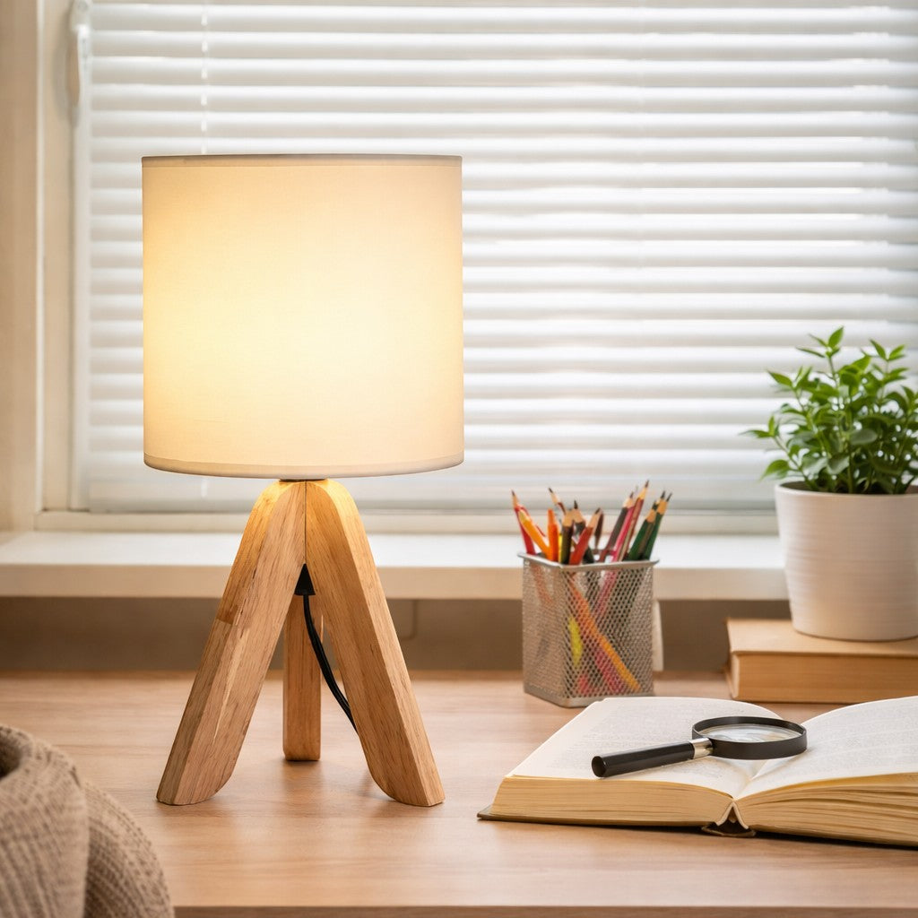 Lampe Trépied Bois