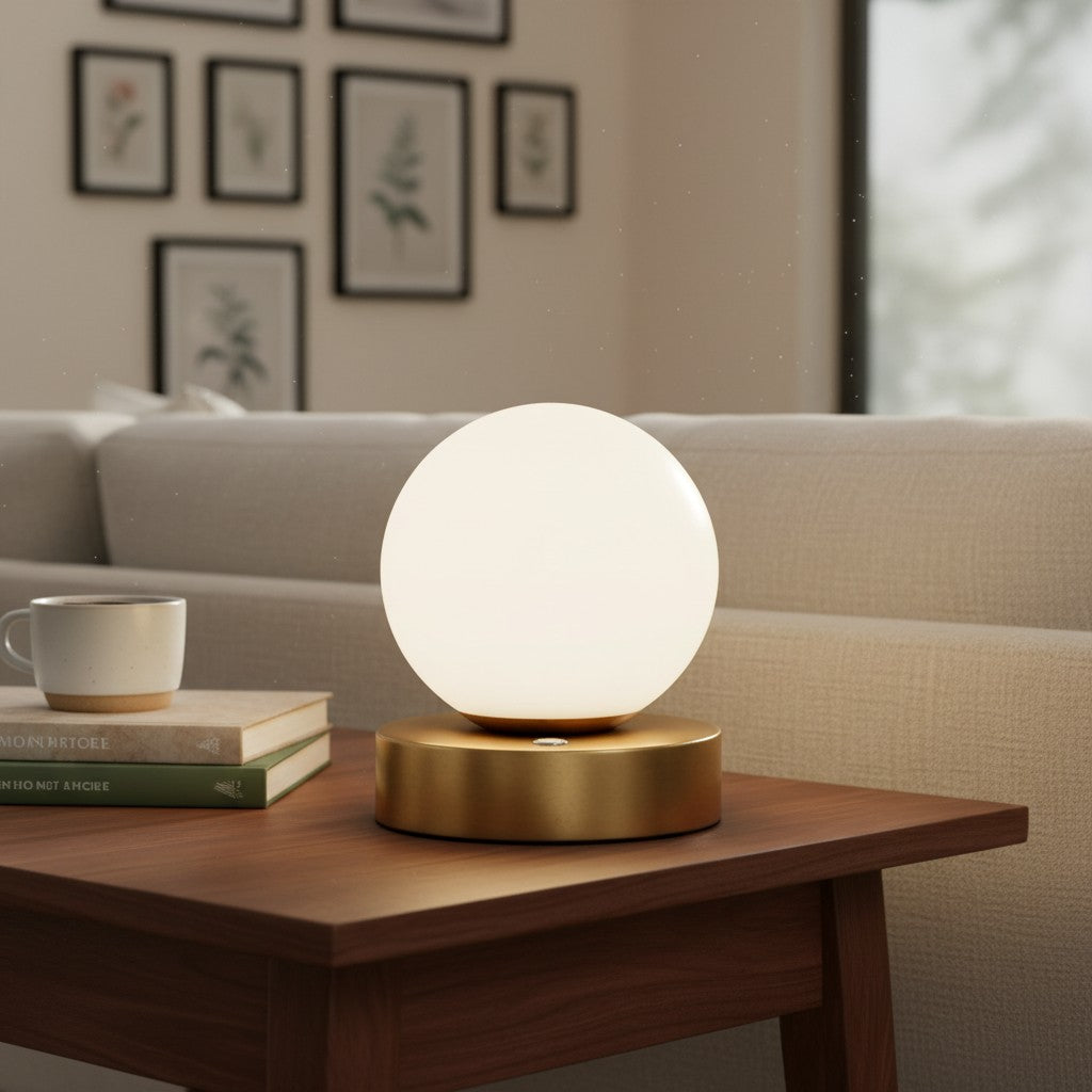 Lampe de Chevet Boule — vue de côté