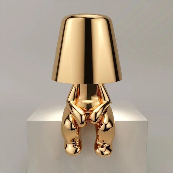 Lampe de Chevet Doré — vue de côté
