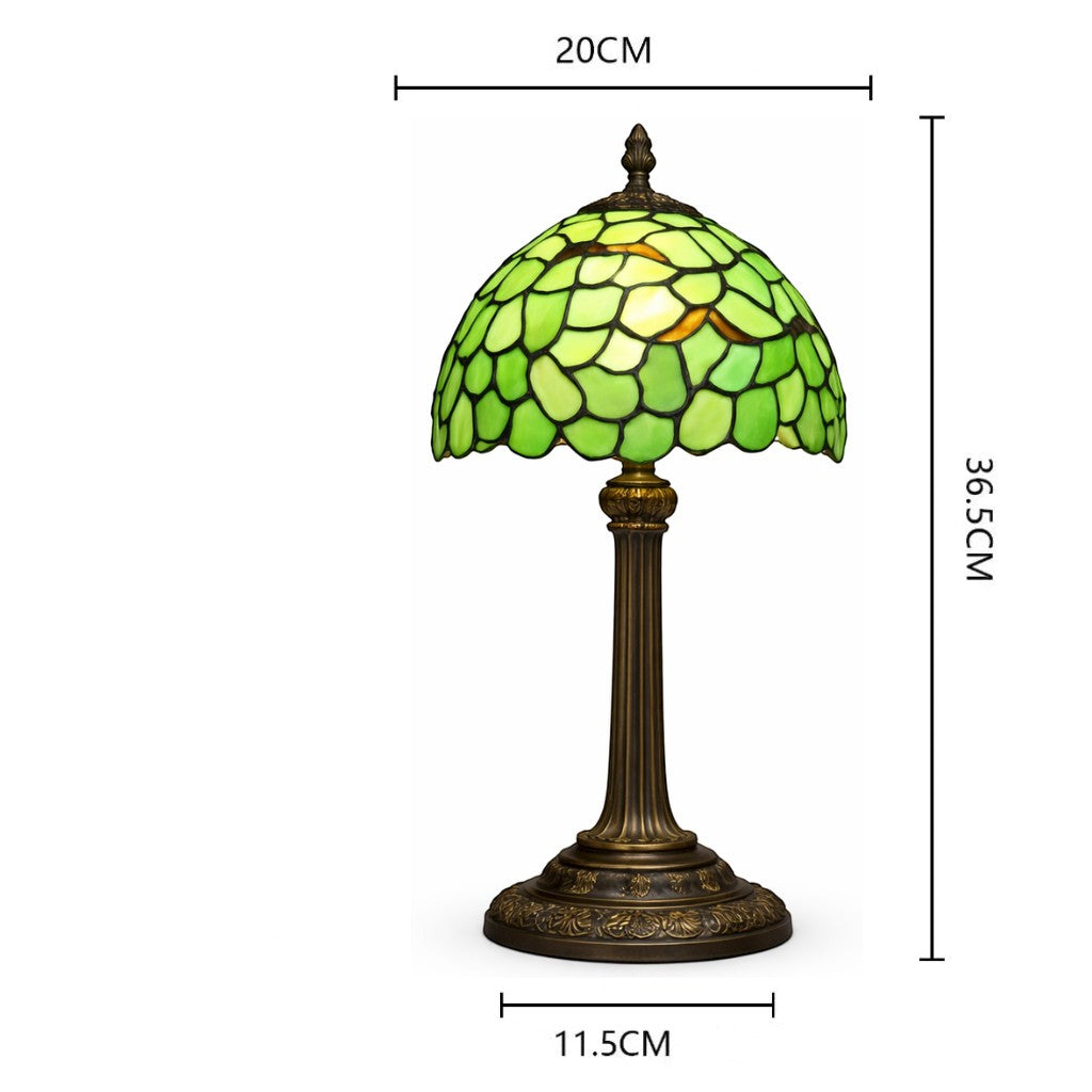 Lampe Tiffany Verte — vue de côté