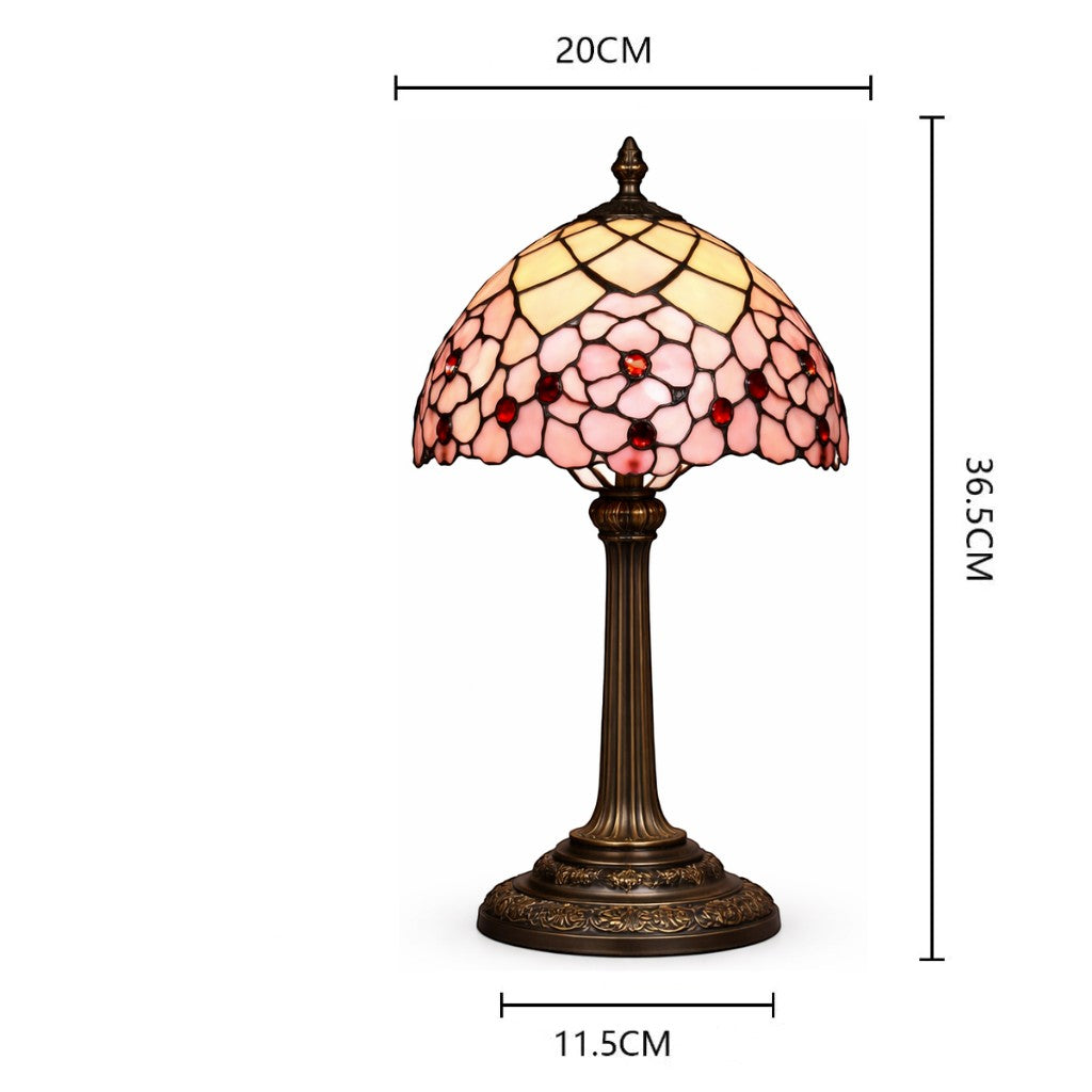 Lampe Tiffany Rose — vue de côté