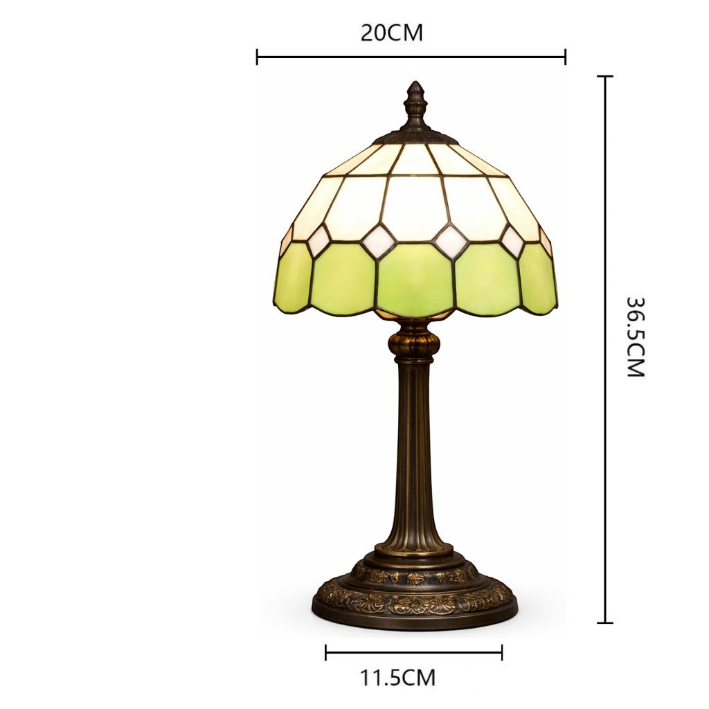 Lampe Tiffany Verte — vue de côté