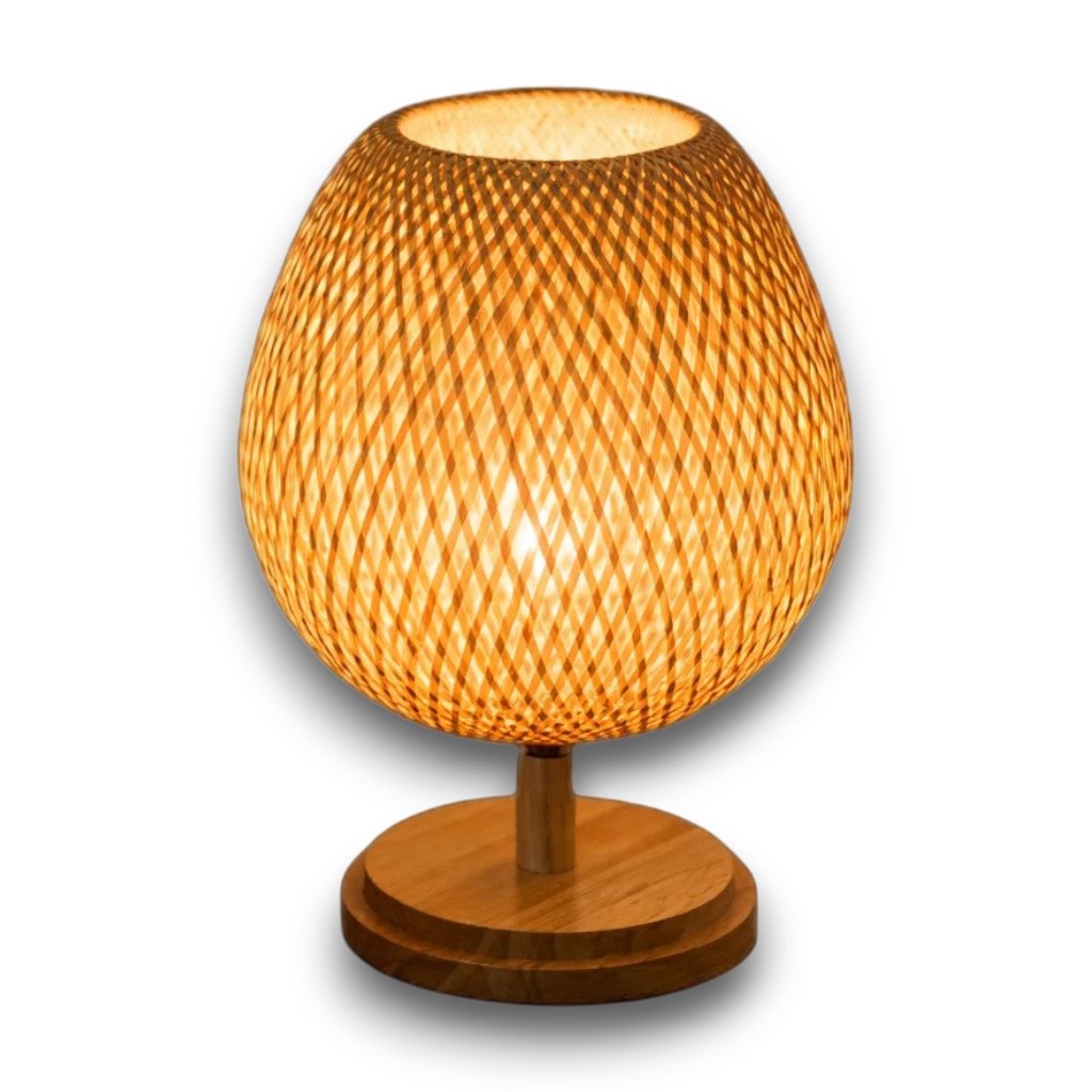 Lampe de Chevet en Rotin — fond blanc